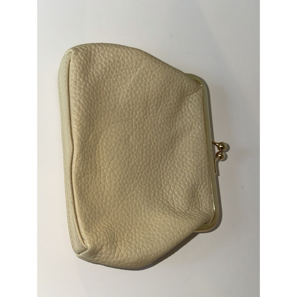 Dooney & Bourke Ivory Pebble Leather Hobo Shoulder Bag Wallet Pink Lining - Picture 9 of 16